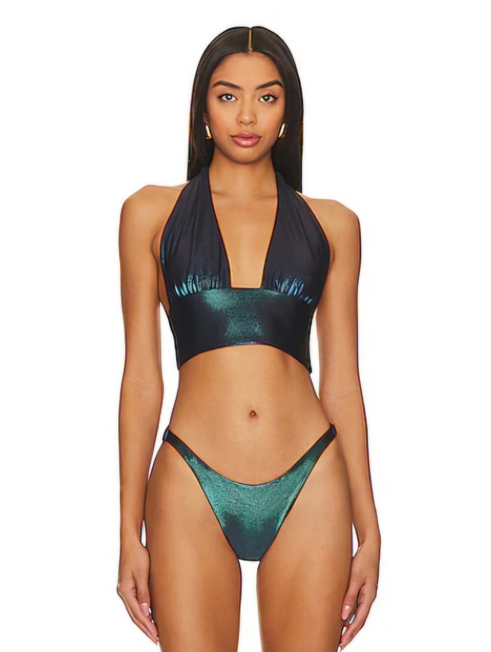 Louise Bikini Top in Shadow Shimmer